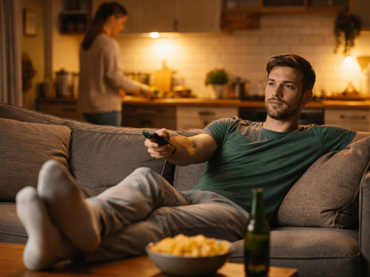 Men TAKE time off Women have to EARN&nbsp;it.